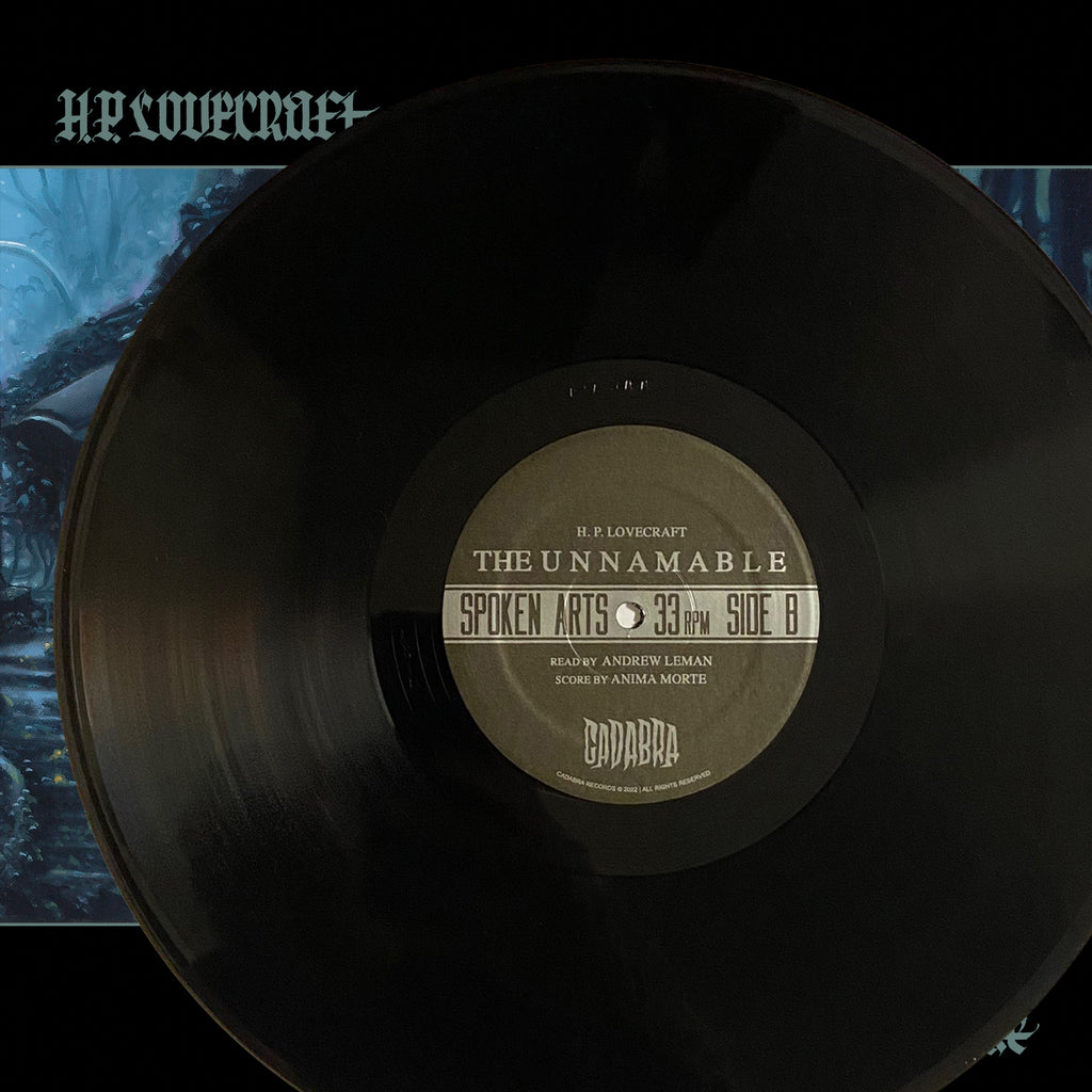 H. P. Lovecraft's, The Statement of Randolph Carter & The Unnamable LP - Read by Andrew Leman, Score by Anima Morte - Black
