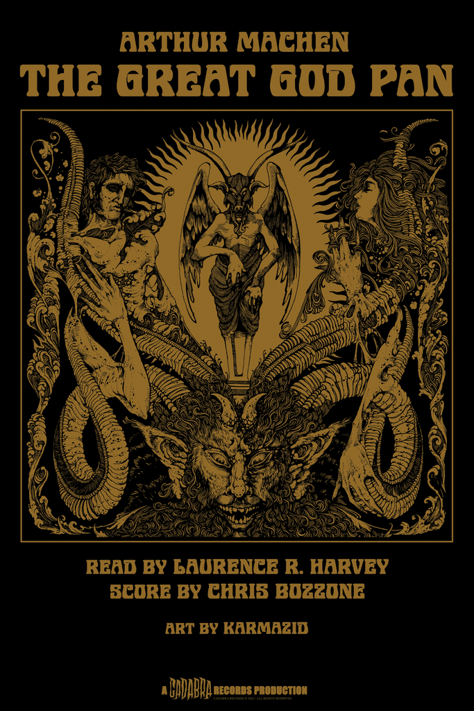 Arthur Machen, The Great God Pan 3x LP set, Read by Laurence R. Harvey, score by Chris Bozzone - Metallic gold variant