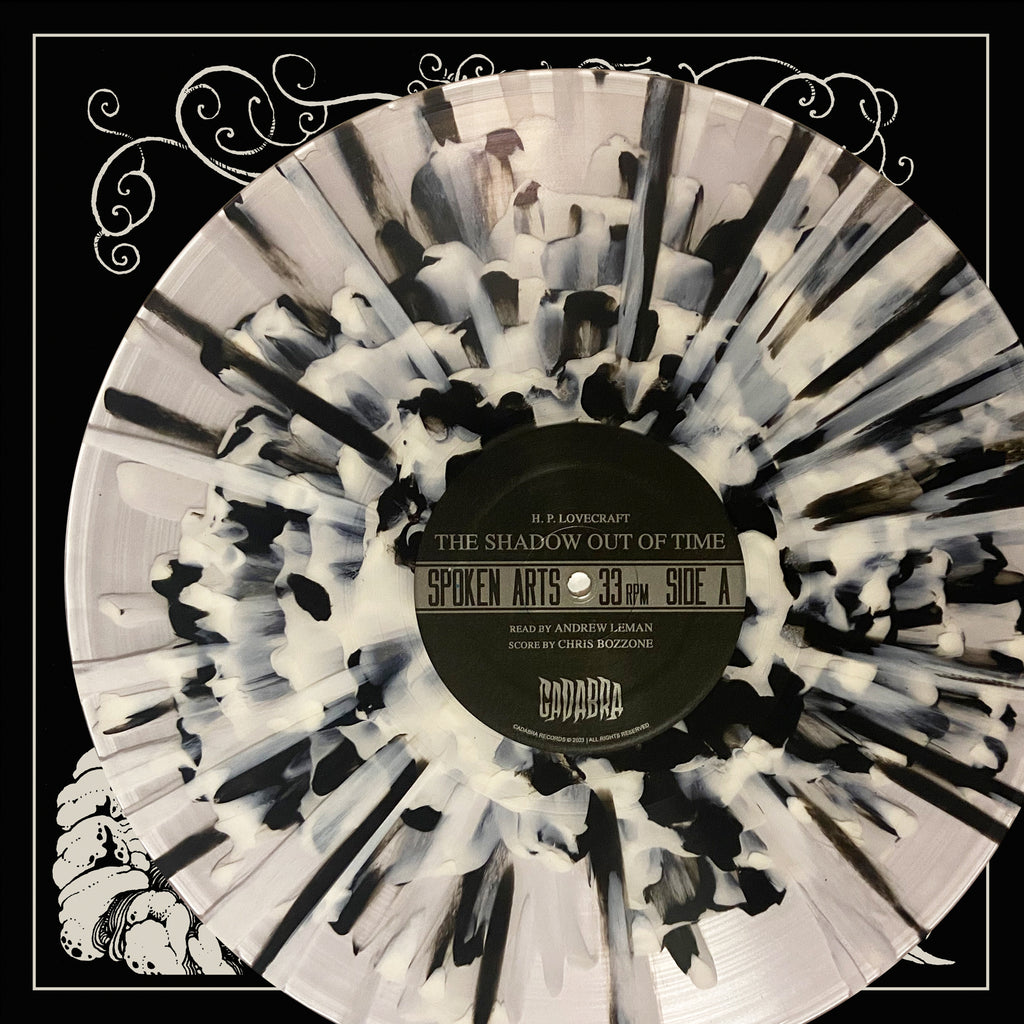 H. P. Lovecraft's The Shadow out of Time 4x LP set - Read by Andrew Leman, score by Chris Bozzone - Splatter Edition