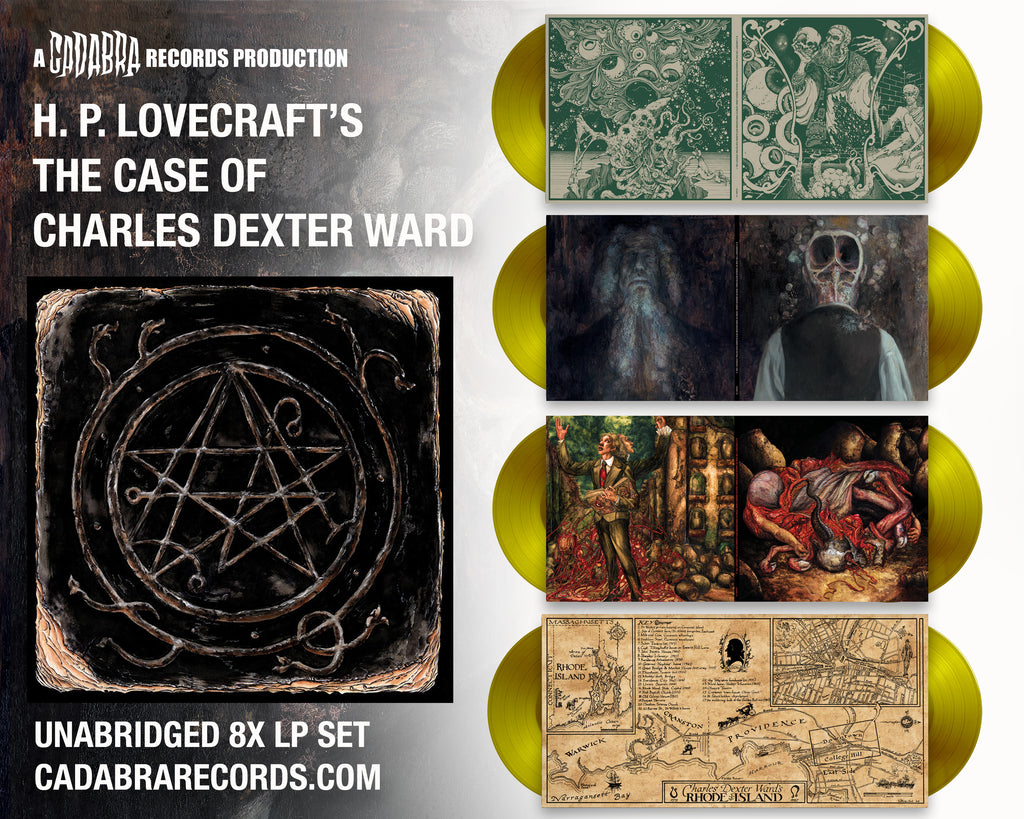 H. P. LOVECRAFT'S THE CASE OF CHARLES DEXTER WARD 8x LP BOXED SET - READ BY ANDREW LEMAN, SCORE BY CHRIS BOZZONE W/ SFFS