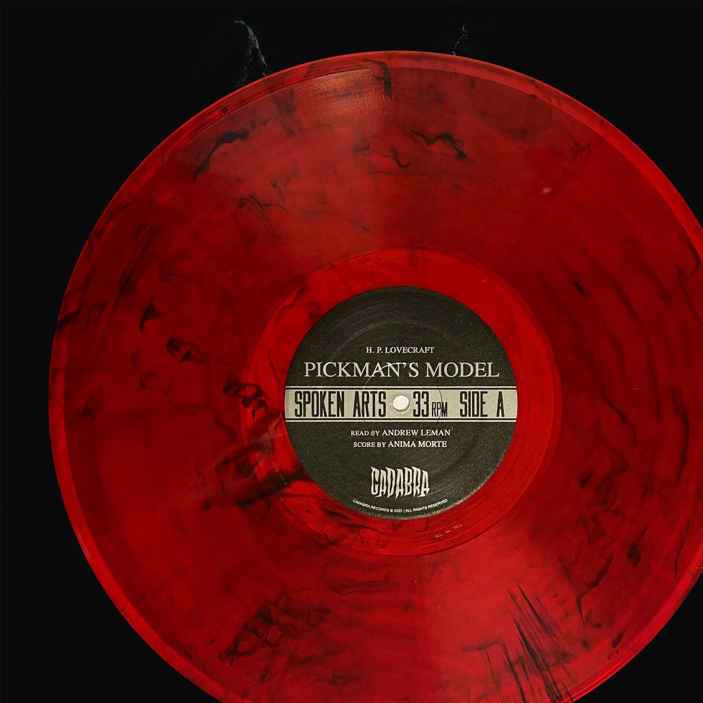 H. P. Lovecraft, Pickman's Model LP read by Andrew Leman, score by Anima Morte - Red w/ Black Swirl