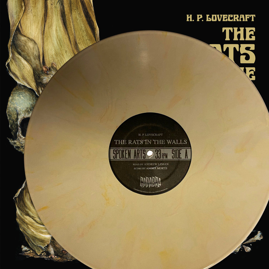 H. P. Lovecraft's, The Rats in the Walls 2x LP - Read by Andrew Leman, Score by Anima Morte - Cream vinyl
