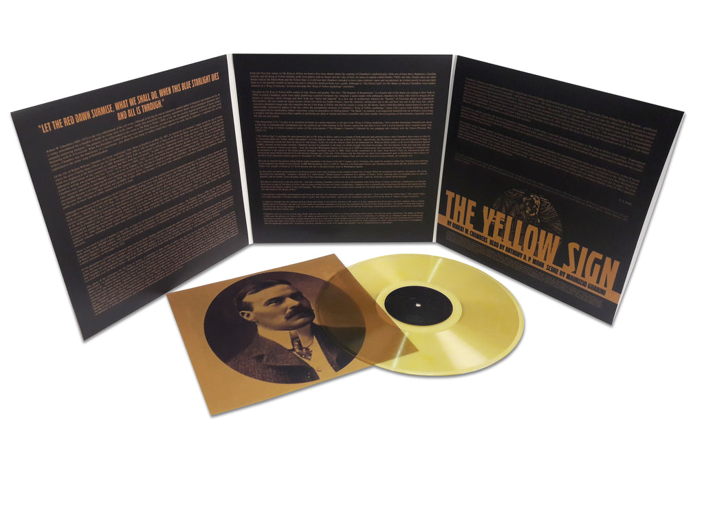 Robert W. Chambers, The Yellow Sign LP - Read by Anthony D. P. Mann, Score by Maurizio Guarini - yellow vinyl