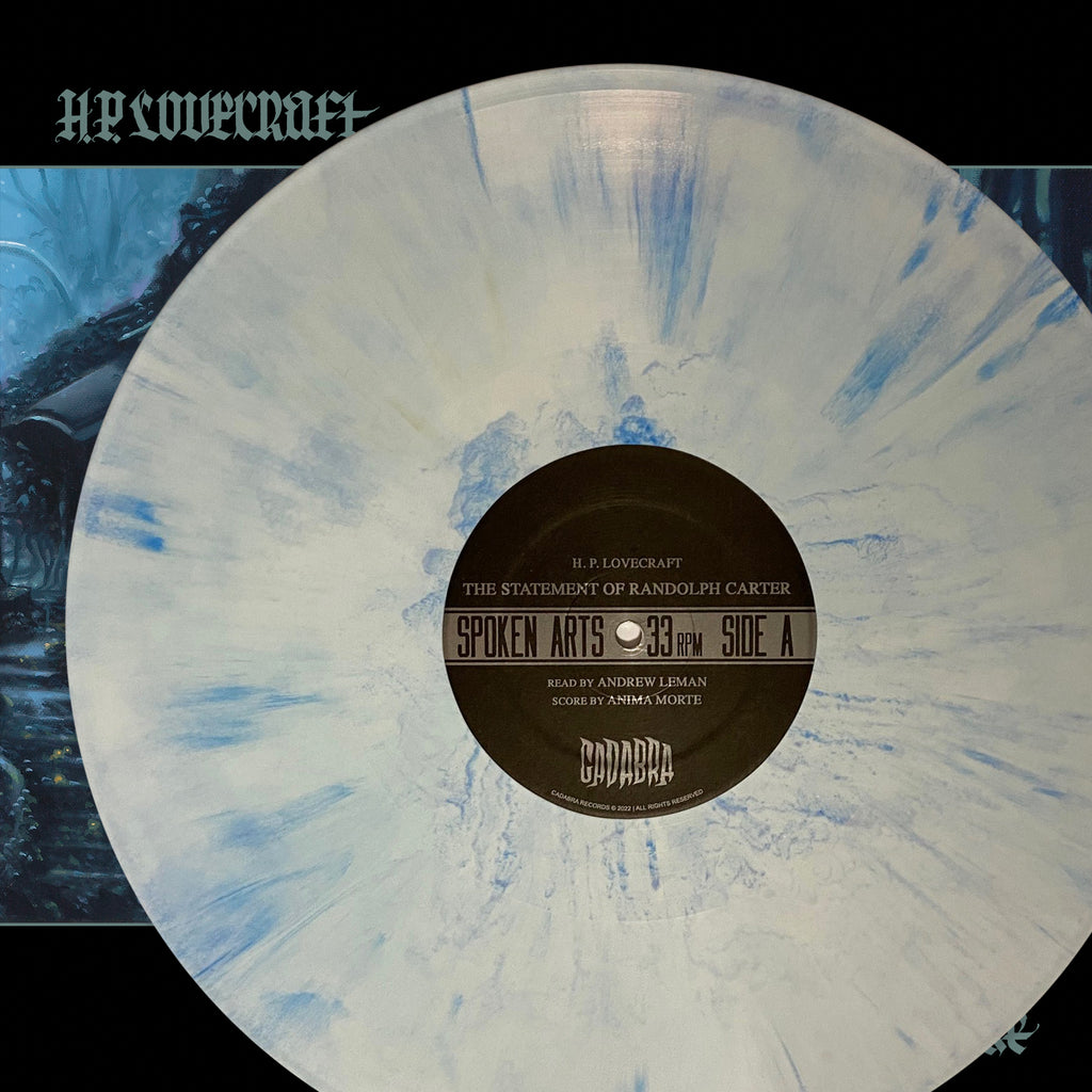 H. P. Lovecraft's, The Statement of Randolph Carter & The Unnamable LP - Read by Andrew Leman, Score by Anima Morte - Blue