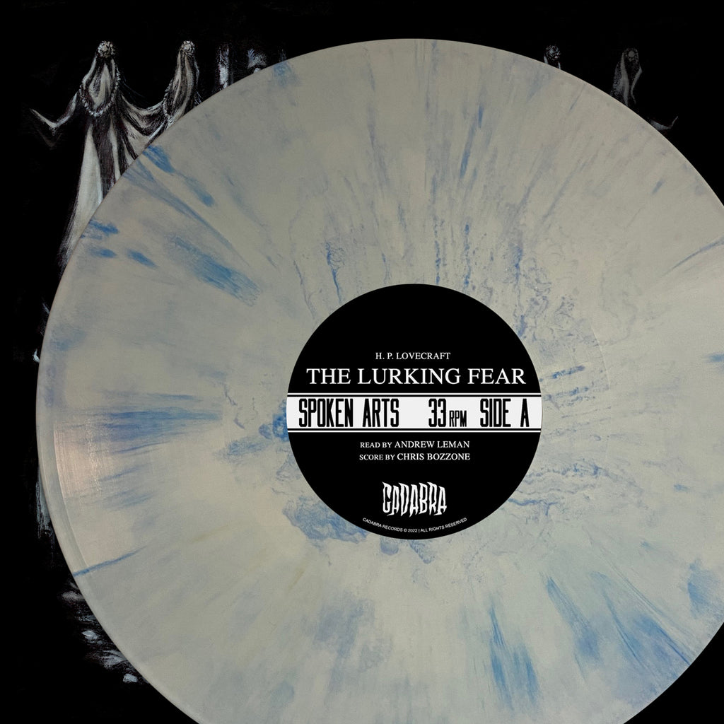 H. P. Lovecraft, The Lurking Fear LP read by Andrew Leman, score by Chris Bozzone - Blue Edition