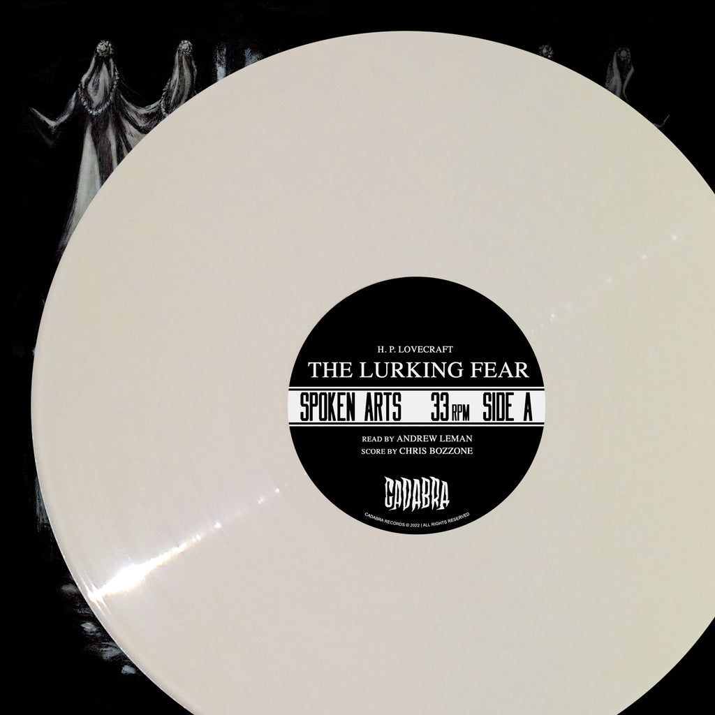 H. P. Lovecraft, The Lurking Fear LP read by Andrew Leman, score by Chris Bozzone - White Edition