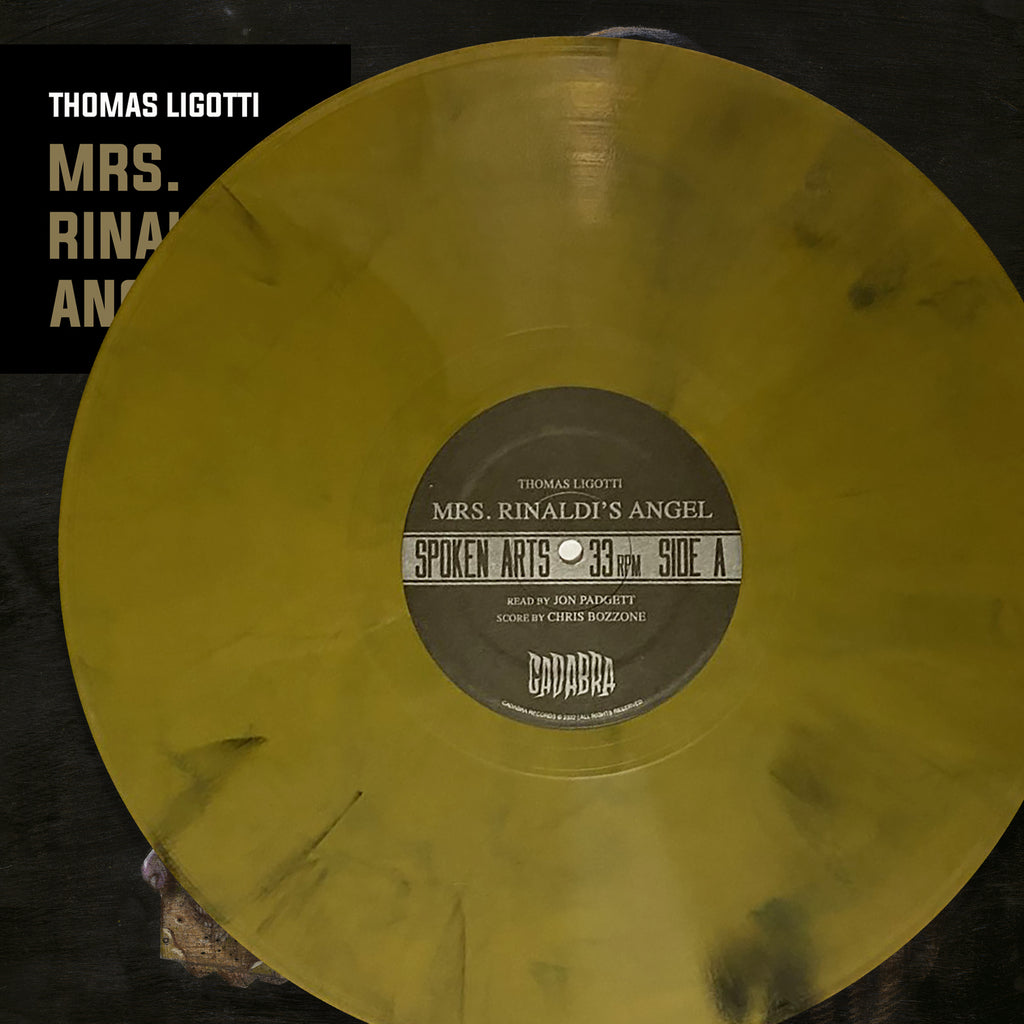 Thomas Ligotti, Mrs. Rinaldi's Angel LP - Read by Jon Padgett, score by Chris Bozzone - Gold and Black vinyl