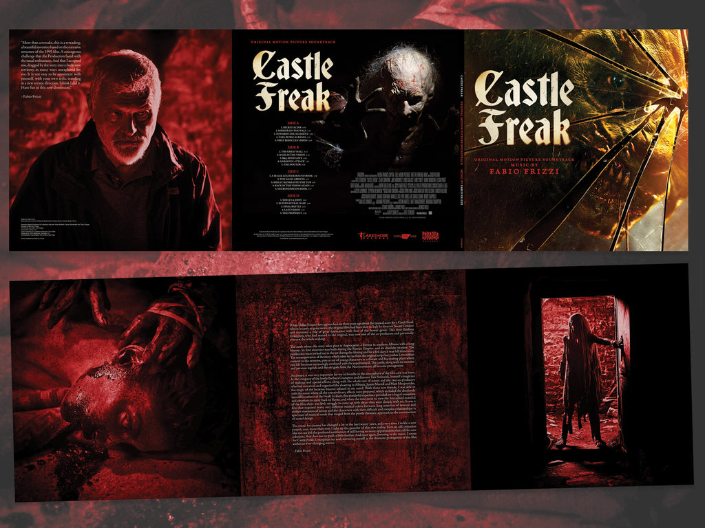 Castle Freak 2x LP set Original Motion Picture Soundtrack by Fabio Frizzi - Red and Black Splatter