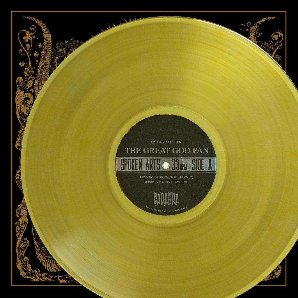 Arthur Machen, The Great God Pan 3x LP set, Read by Laurence R. Harvey, score by Chris Bozzone - Transparent yellow variant