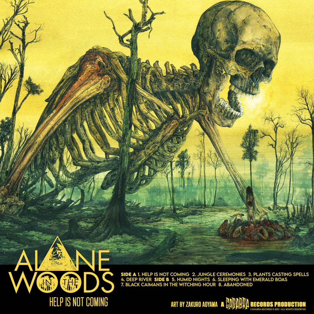 ALONE IN THE WOODS, HELP IS NOT COMING LP YELLOW VINYL