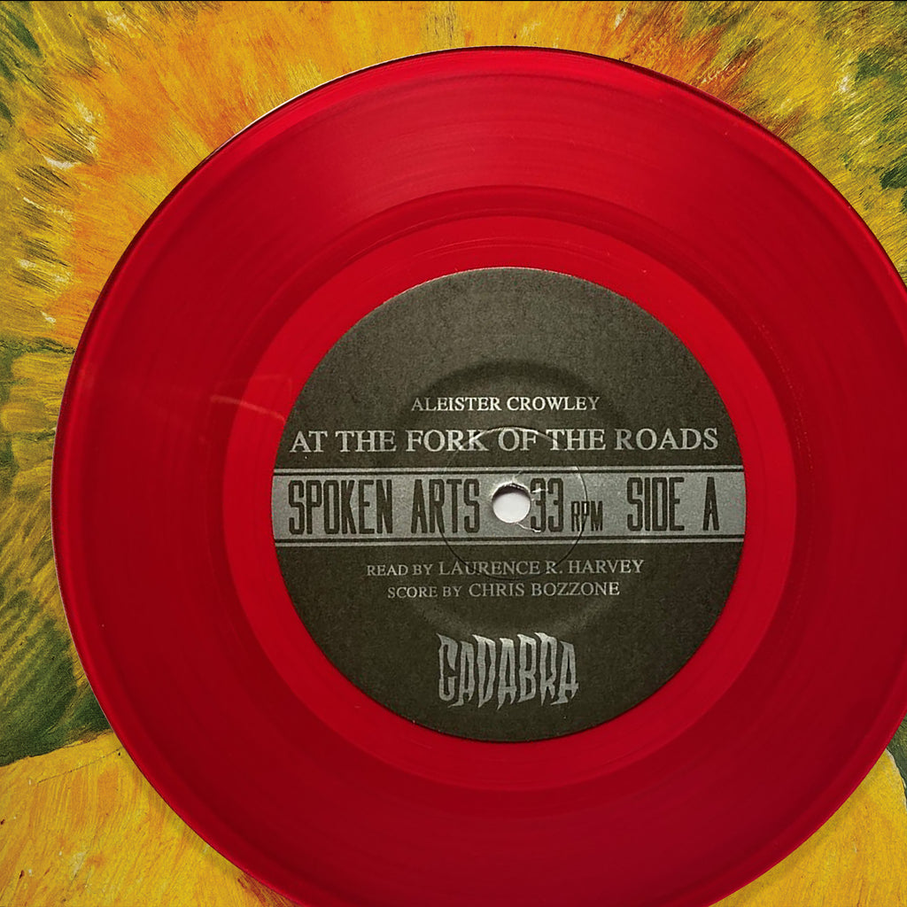 Aleister Crowley, At the Fork of the Roads 7" - Read by Laurence R. Harvey, score by Chris Bozzone - Red vinyl variant