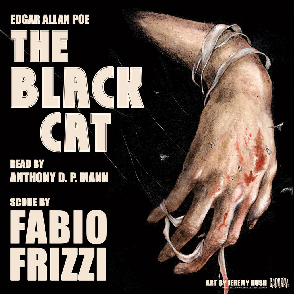 RARE FINDS - Edgar Allan Poe, The Black Cat - Read by Anthony D. P. Mann, Score by Fabio Frizzi - Natural white w/ black swirl