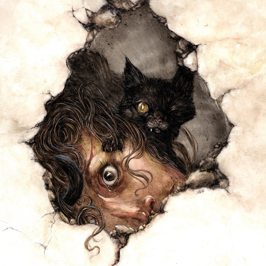 RARE FINDS - Edgar Allan Poe, The Black Cat - Read by Anthony D. P. Mann, Score by Fabio Frizzi - Natural white w/ black swirl