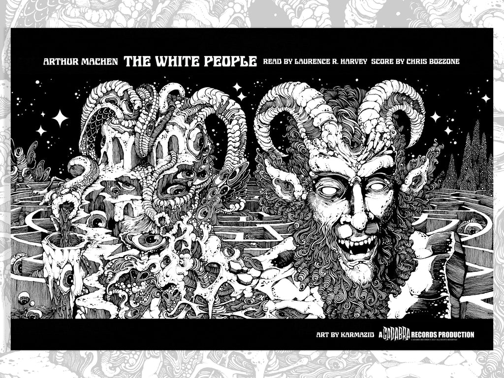 Arthur Machen, The White People 2x LP set, Read by Laurence R. Harvey, score by Chris Bozzone - White vinyl